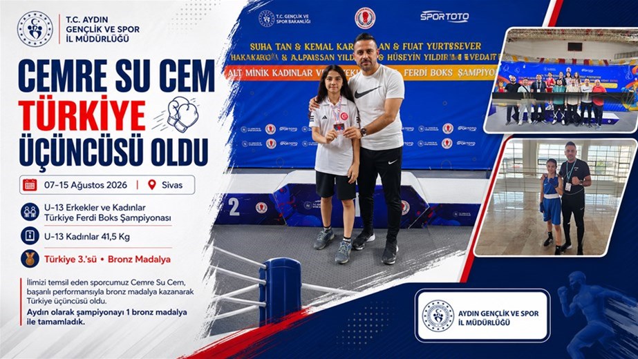 CEMRE SU CEM TÜRKİYE ÜÇÜNCÜSÜ OLDU