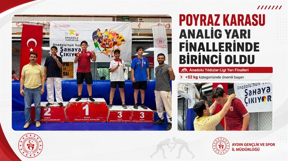 ANADOLU YILDIZLAR LİGİ YARI FİNALLERİNDE AYDIN RÜZGARI: POYRAZ KARASU ŞAMPİYON