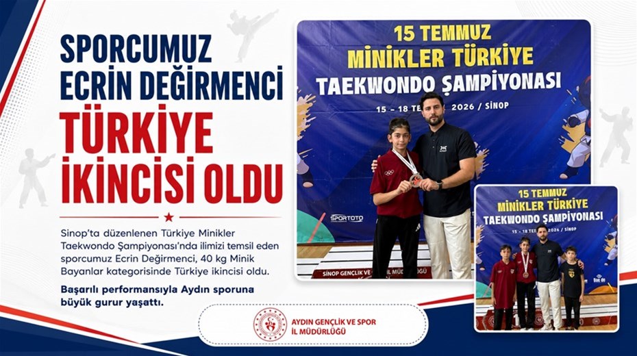 ECRİN DEĞİRMENCİ TÜRKİYE İKİNCİSİ OLDU