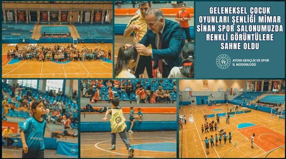 GELENEKSEL ÇOCUK OYUNLARI ŞENLİĞİ MİMAR SİNAN SPOR SALONUMUZDA RENKLİ GÖRÜNTÜLERE SAHNE OLDU