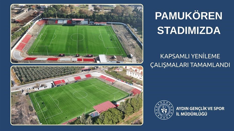 PAMUKÖREN STADIMIZDA KAPSAMLI YENİLEME ÇALIŞMALARI TAMAMLANDI