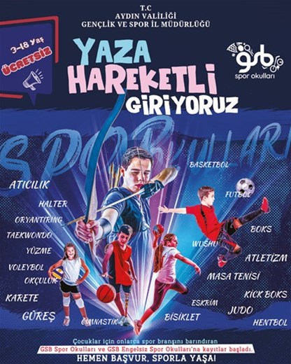 GSB ÜCRETSİZ YAZ SPOR OKULLARI BAŞLIYOR